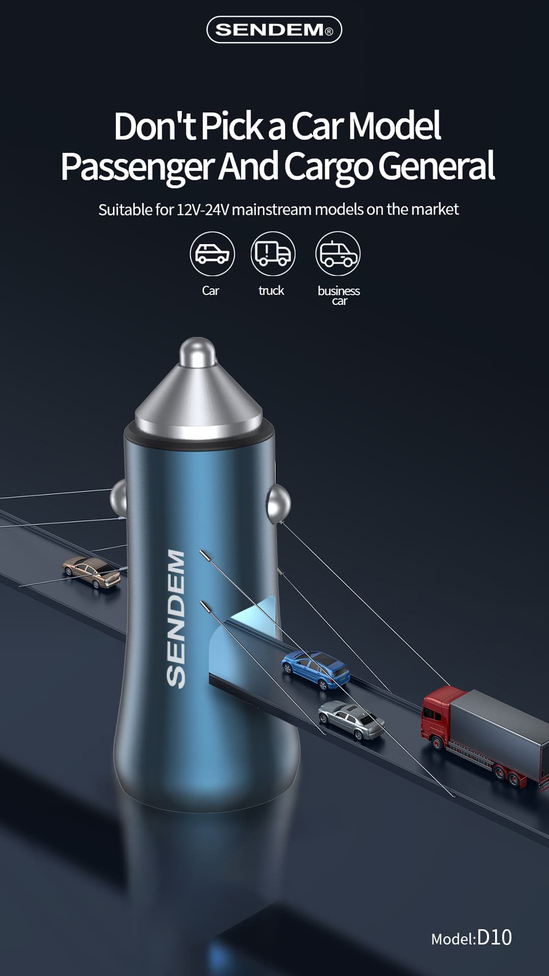 D10- PD+120W 듀얼 USB 차량용 충전기 (7)