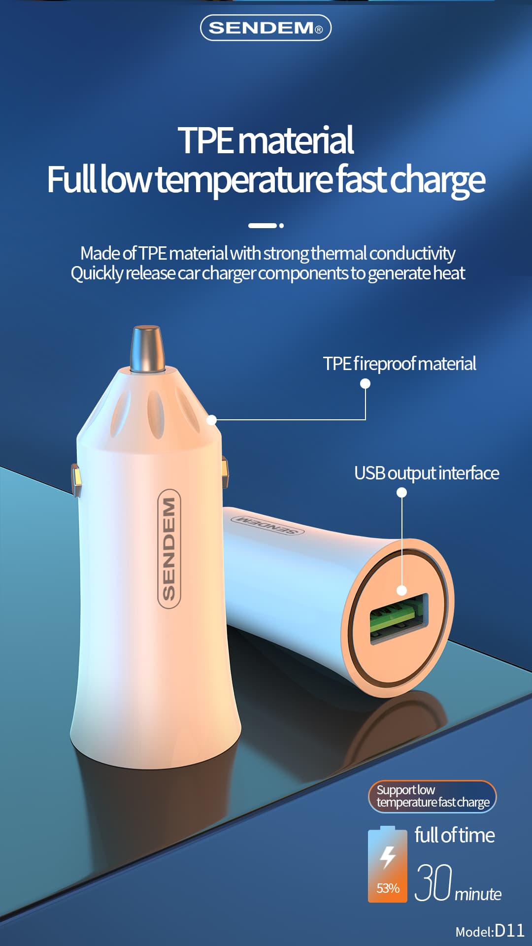 D11-QC3.0 with led light 18W car charger (5)