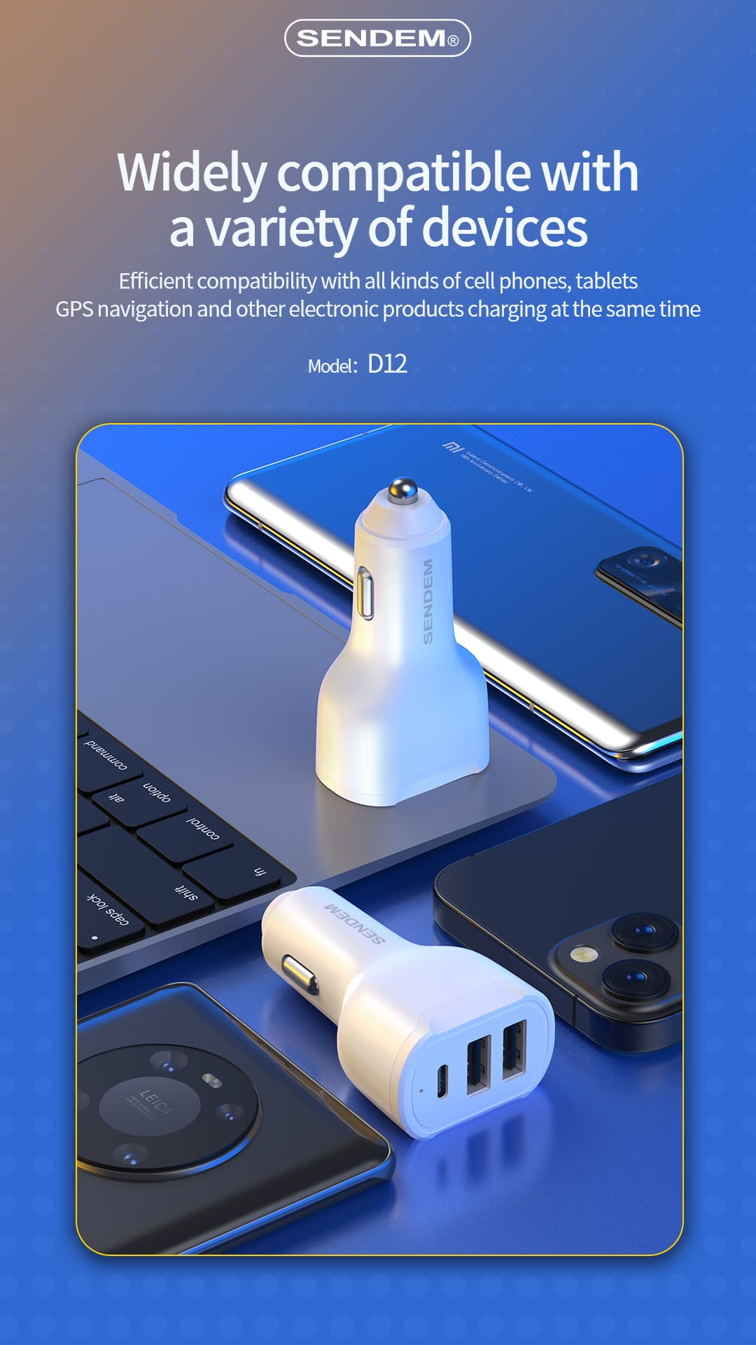 D12-2USB +PD 25W (PPS) nosač za automobil (4)