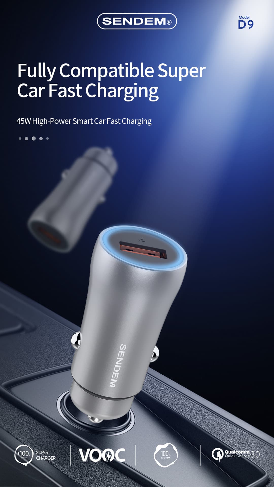 D9-45W full compatible Super fast charging car charger  (1)