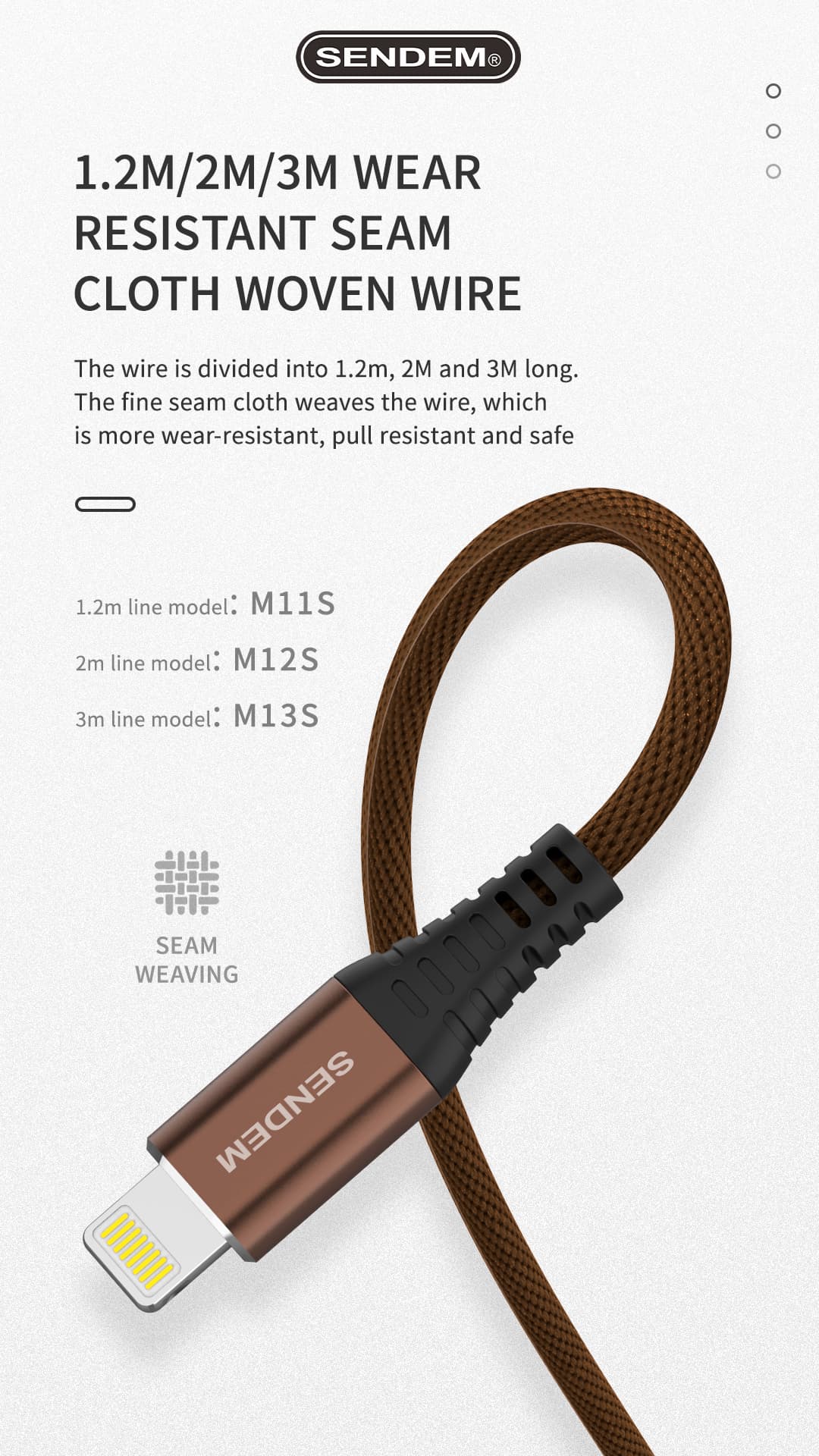 M11S-M12S-M13S -cavo USB 6A intrecciato in tessuto (5)