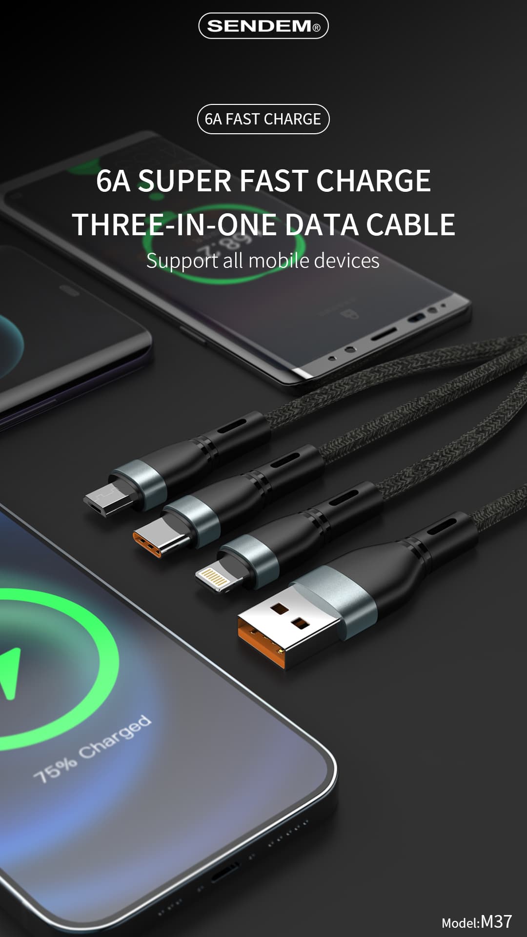 M37-1.2M 6A fast charging 3 in 1 usb cable (1)
