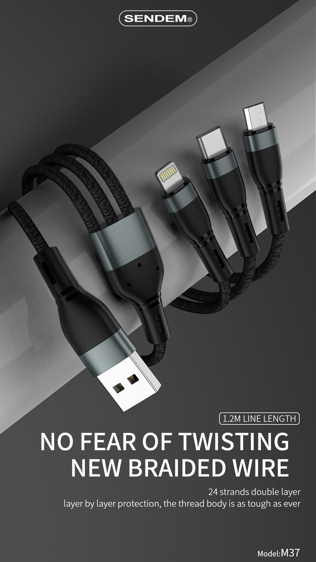 M37-1.2M 6A fast charging 3 in 1 usb cable (8)