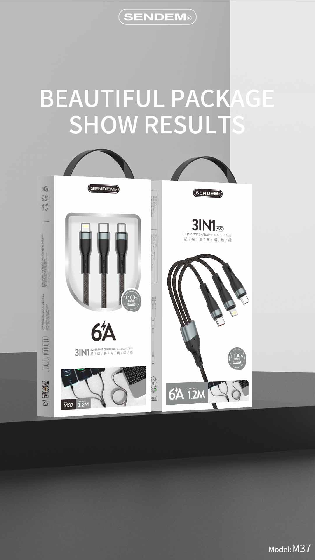 M37-1.2M 6A fa'atau vave 3 in 1 usb cable (9)