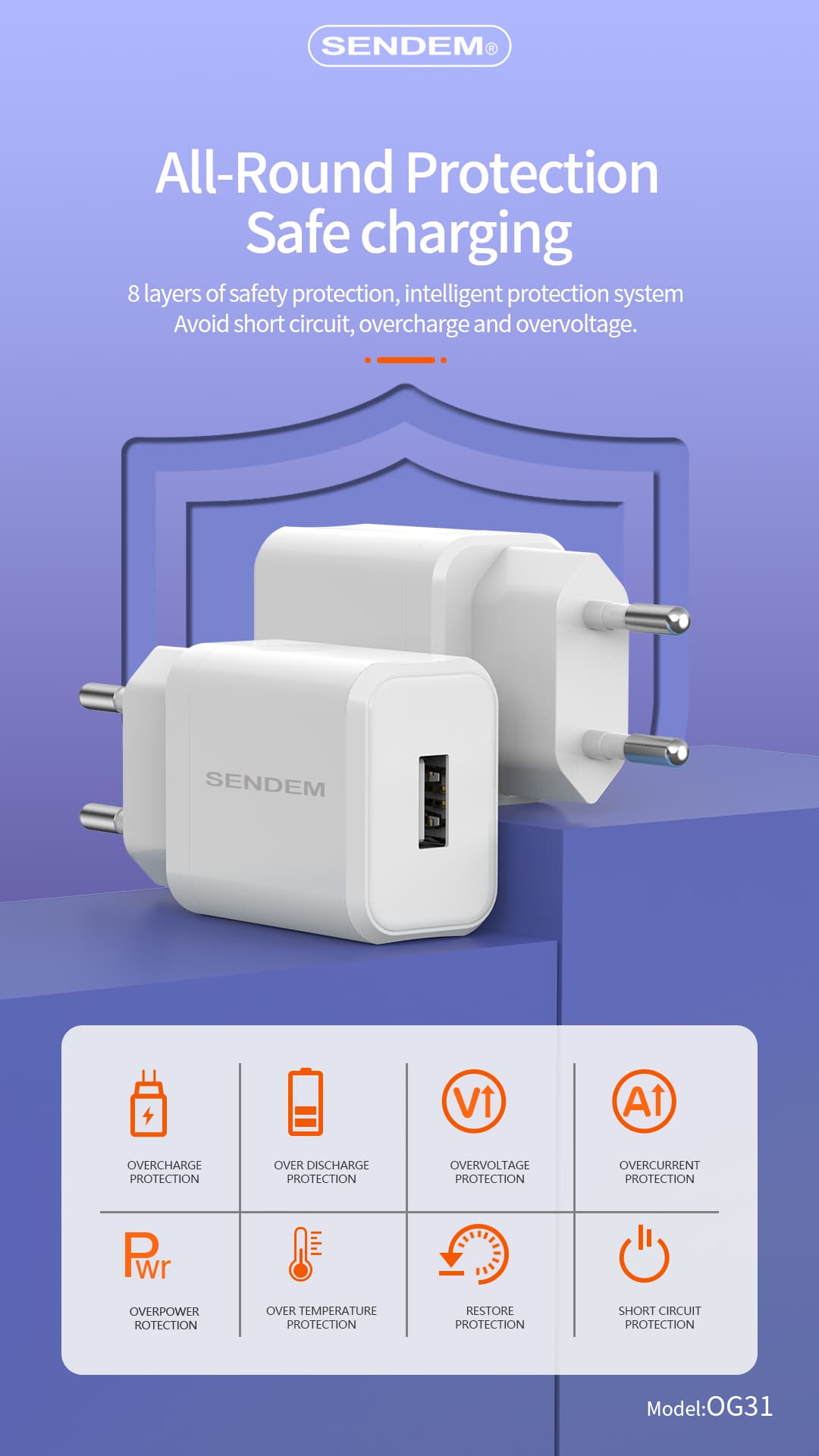 OG31-Ruishan series EU plug 2.4A USB wall charger  (8)